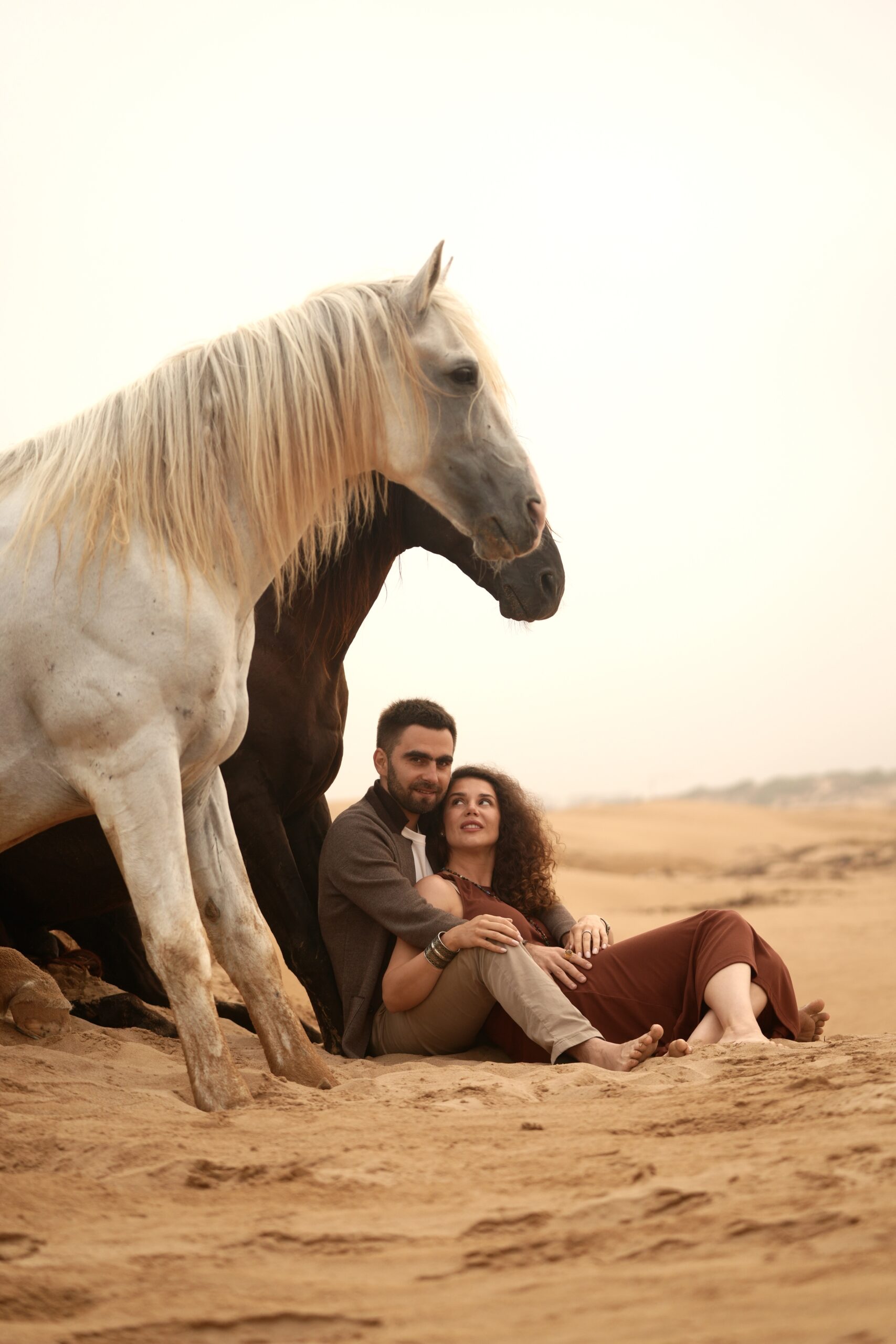 Horse riding moment in Essaouira
