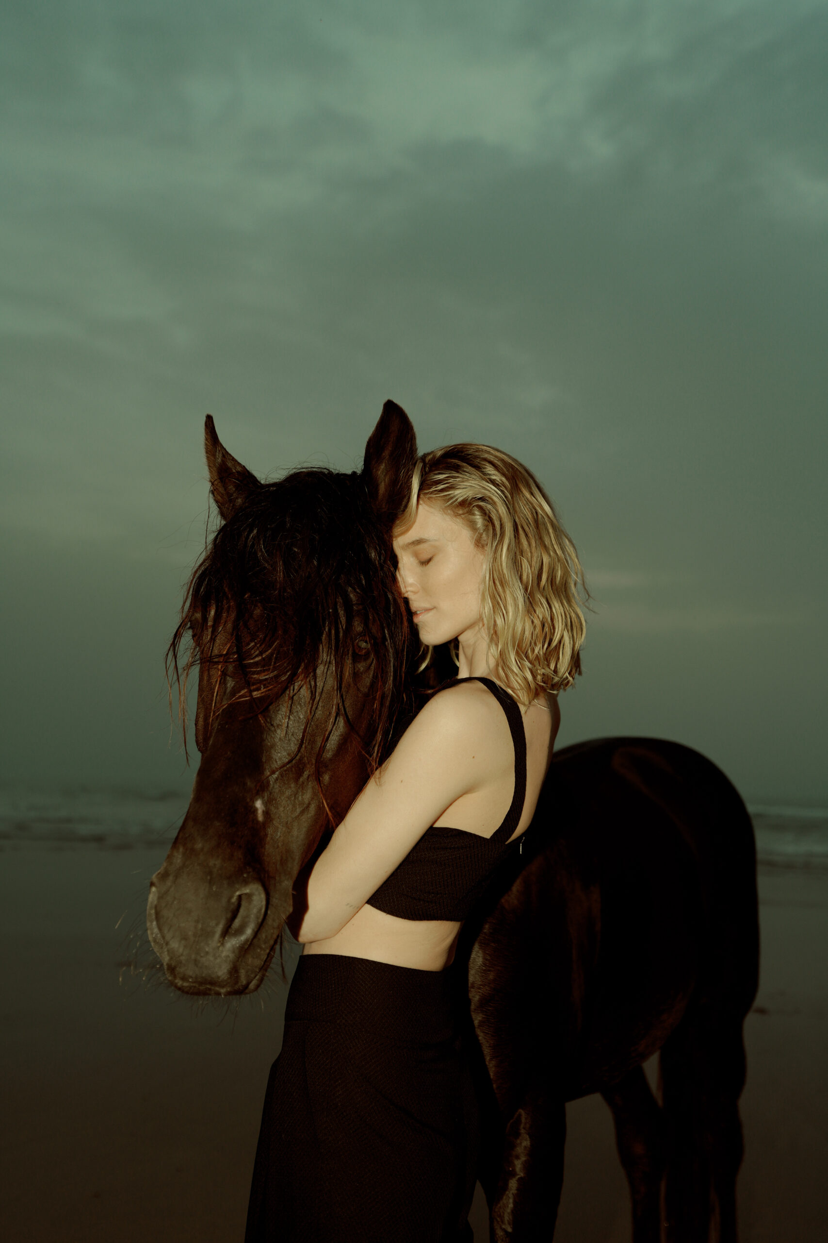 Sunset horse riding in Morocco